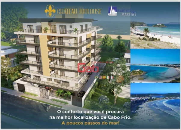 Imagem Apartamento com 2 dormitórios à venda, 108 m² por R$ 530.000,00 - Braga - Cabo Frio/RJ