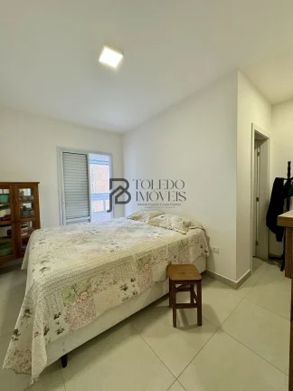 Imagem Apartamento 03 suítes de 123m², vista mar com churrasqueira a carvão, menos de 100 metros do mar no Canto do forte