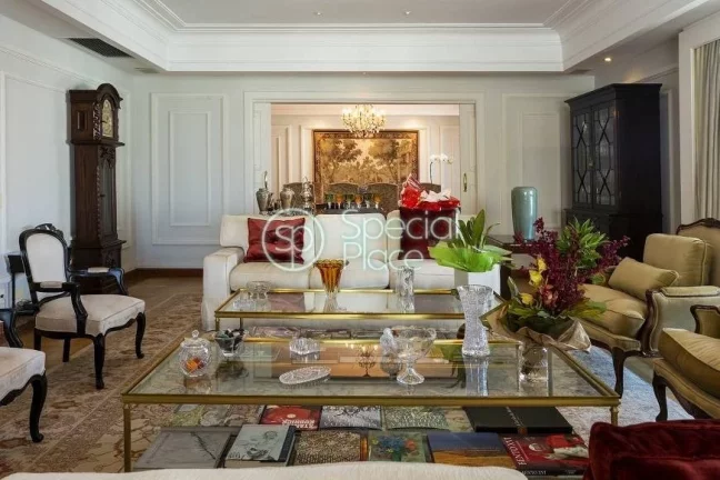 Imagem Apartamento alto padrão no Jardim Europa andar alto de 465m² com 04 dormitórios, 04 suítes e 05 ...