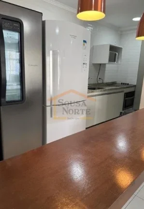 Imagem Apartamento de 63 m², com 2 dormitórios, sendo 1 suíte, 2 banheiros, sala ampla integrada à cozi...