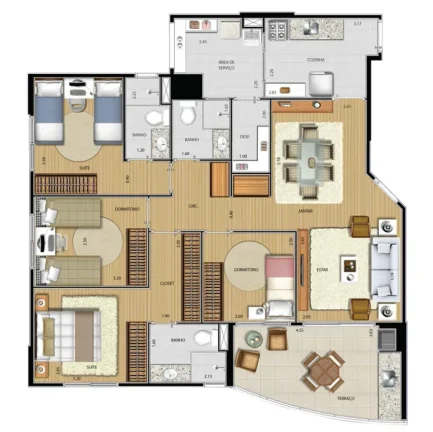 Imagem Um empreendimento pronto para morar com apartamentos de 3 e 4 dormitórios, projetados para oferecer...