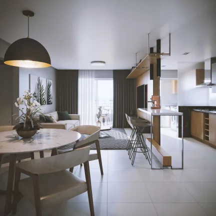 Imagem Apartamento com 3 dormitórios sendo 1 suíte e 2 vagas de garagem em Itapoá/SC