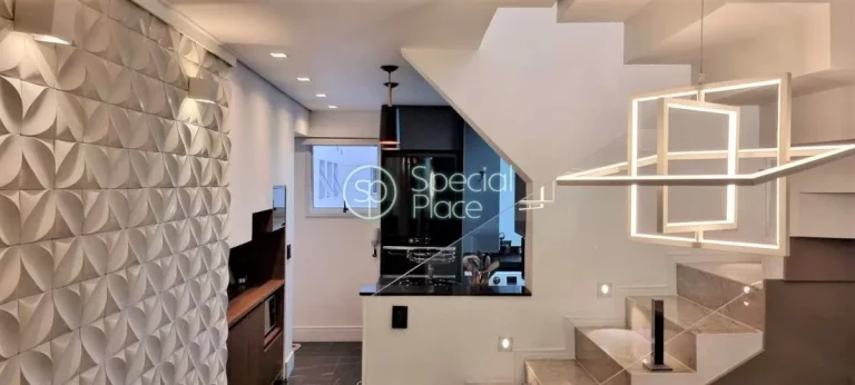 Imagem Lindo Apartamento tipo duplex mobiliado com 73m² em local nobre de Pinheiros. Sala para dois ambien...