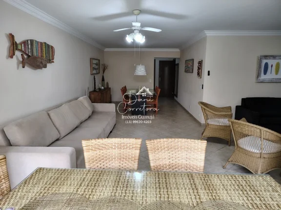 Imagem Lindo apartamento com 3 Suítes na orla das Pitangueiras com lazer, Guarujá-SP - 142m², 2 Salas, 4 Banheiros e 1 Vaga de Garagem!