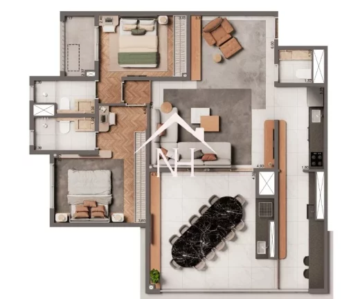 Imagem Apartamento de 106m na Vila Mariana, 2 suítes,1 vaga,terraço gourmet,brinquedoteca,piscina,deck,pet place,mini market,quadra de tênis,playground,poker