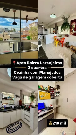Imagem Apartamento à Venda no Bairro Laranjeiras – 2 Quartos com Planejados e Garagem
