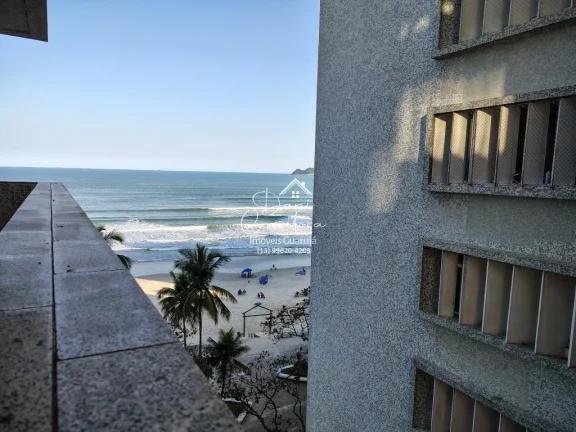 Imagem Apartamento frente mar com linda vista lateral de 2 Quartos em Pitangueiras, Guarujá-SP: 2 Salas, 2 Banheiros, 1 Vaga de Garagem, 75m².