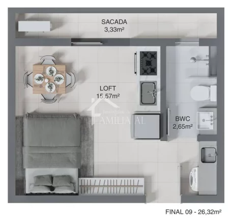 Imagem APARTAMENTO LOFT – RESIDENCIAL HAIA NO COSTA E SILVA