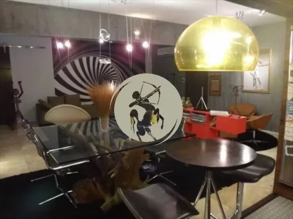 Imagem APARTAMENTO COM VISÃO LATERAL PARA O MAR, MODERNIZADO, COM CONCEITO DE AMBIENTES INTEGRADOS. SALA D...