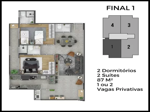 Imagem Apartamento com 2 dorms, Canto do Forte, Praia Grande - R$ 760 mil, Cod: 2750