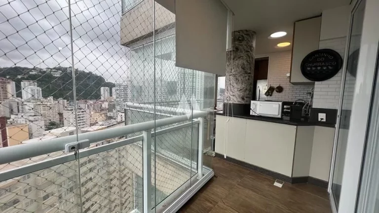 Imagem Apartamento 2 dormitórios mobiliado com vista para o mar na Pompéia – Santos/SP