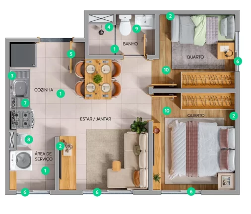 Imagem Reserva Redentor - Fase 1 - Apartamento à venda no bairro Triagem - Rio de Janeiro/RJ