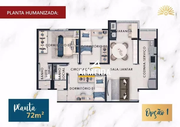 Imagem Apartamento com 2 dormitórios à venda, 56 m² por R$ 440.000,00 - Jardim do Horto - Rio Claro/SP