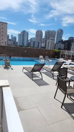 Imagem Apartamento com 1 dormitório com lazer completo, andar alto e vaga demarcada à venda, 44 m² por R$ 636.000 - Campo Grande - Santos/SP
