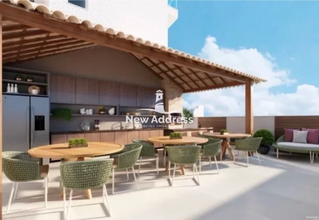 Imagem Apartamento 2qts c/ suíte em Itaparica , Sol da manhã, segunda quadra do mar, com varanda, lazer completo e 1 vaga. Entrega abril/27.
