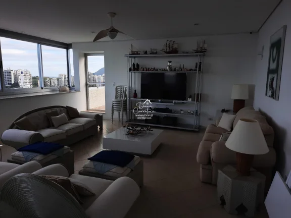Imagem Imperdível cobertura de luxo à venda em Guarujá-SP, bairro Pitangueiras, 4 quartos, 2 suites, 2 salas, 3 banheiros, 1 vaga, 190m².