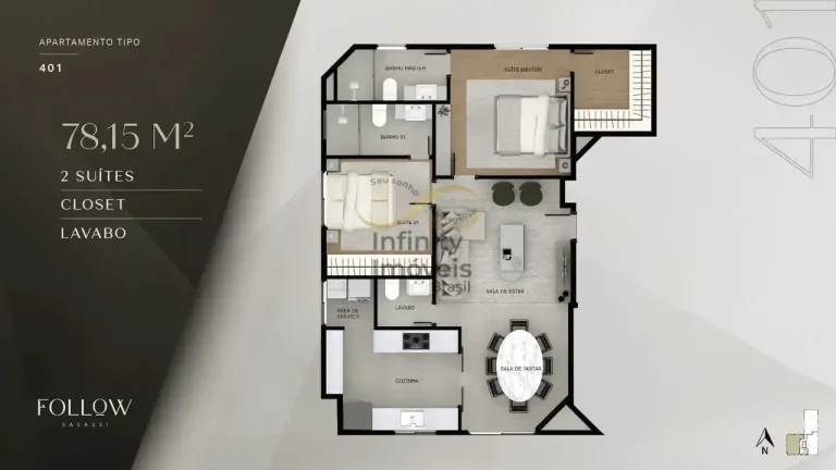 Imagem Follow Savassi Residence - Apartamento à venda no bairro Savassi - Belo Horizonte/MG