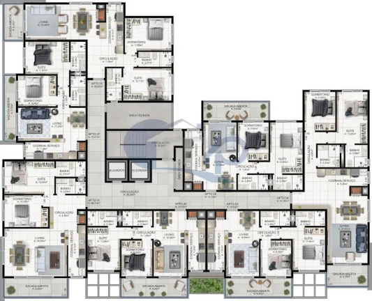 Imagem Apartamento á venda com 2 dormitórios na Praia da Cal em Torres/RS