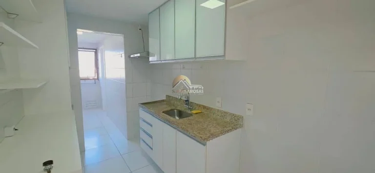 Imagem Alugo apartamento no Alphaville Salvador: 2/4 (1 suíte) nascente, varanda gourmet c/ cortina de vid