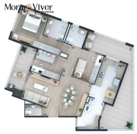 Imagem Apartamento para Venda em Curitiba, Juvevê, 3 dormitórios, 1 suíte, 2 banheiros, 2 vagas