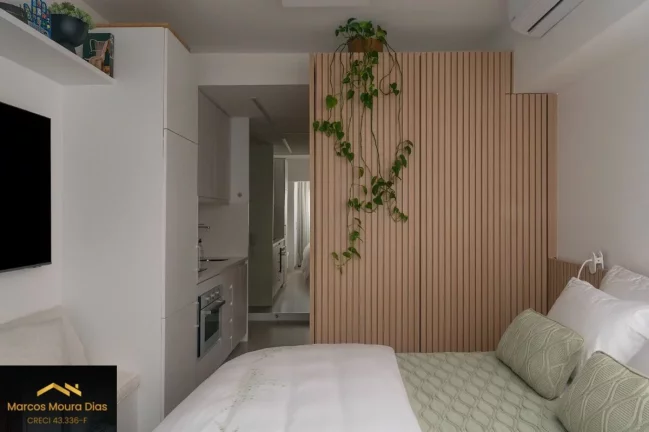 Apartamento Studio à venda com móveis planejados, Portaria 24hs, Centro, São Paulo, SP