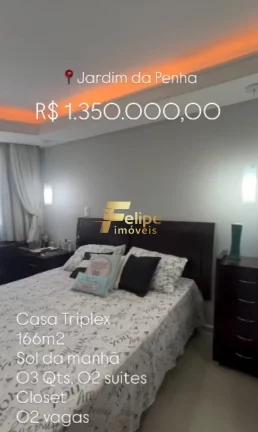 Imagem BELÍSSIMA CASA TRIPLEX DE 03 QUARTOS, SENDO 01 SUÍTE, SOL DA MANHÃ, À VENDA EM JARDIM DA PENHA, VITÓRIA/ES!
