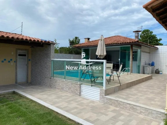 Imagem Casa montada, com área gourmet, piscina e campo, à venda em Setiba - Guarapari