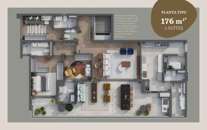 Imagem Apartamento à venda em São Paulo, Pinheiros, com 3 quartos, 176m2