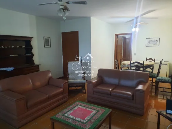Imagem Apartamento com vista para o mar e lazer, 3 quartos com suíte e 2 vagas na Pitangueiras, Guarujá-SP - 165m² de área.