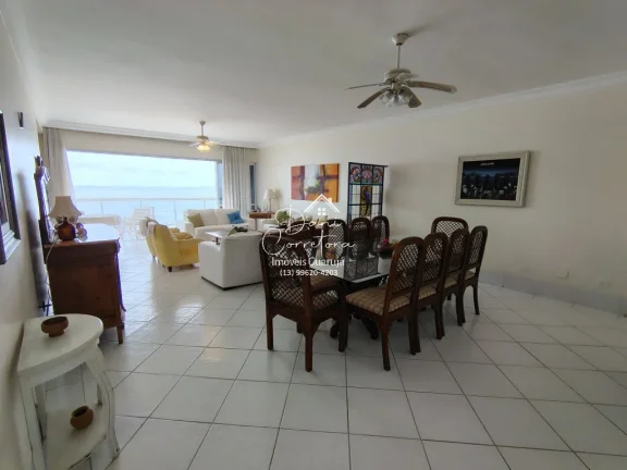 Imagem Apartamento frente mar total Guarujá-SP, Pitangueiras. 3 quartos, 2 suítes, 3 salas, 3 banheiros, 1 vaga, 240m²!