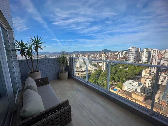 Imagem Apartamento Duplex Alto Padrão vista mar à Venda na quadra da praia no Embaré - Santos/SP