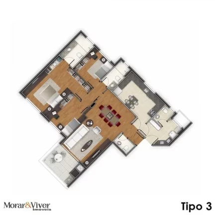 Imagem Apartamento para Venda em Curitiba, Juvevê, 3 dormitórios, 3 suítes, 4 banheiros, 4 vagas