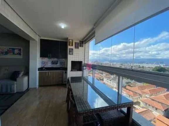 Imagem Apartamento com 3 dormitórios à venda, 92 m² por R$ 860.000 - Ponta da Praia - Santos/SP