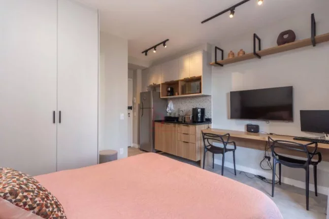 Imagem Studio Mobiliado 25m² no Brooklin: Lazer Completo ao Lado do Metrô