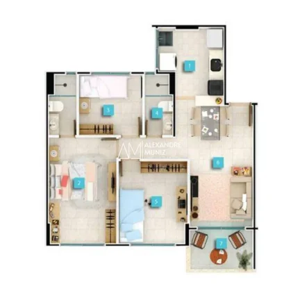 Imagem Apartamento à venda no Passaré, Condomínio Mirantes Passaré, 3 quartos.