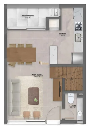 Imagem Sobrado em Condomínio com 2 Dormitorio(s) localizado(a) no bairro MARIO QUINTANA em Porto Alegre / Rio Grande do Sul Ref.:57580643
