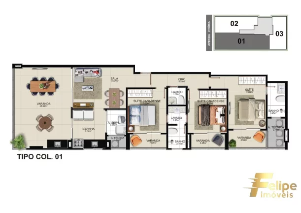 Imagem Torre das Águas: Apartamento com 2 quartos - O Refúgio Perfeito na Praia do Morro! Guarapari/ES