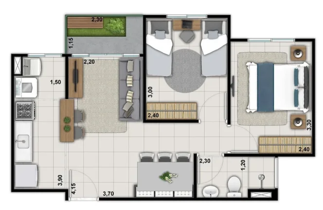 Imagem APARTAMENTO RESIDENCIAL em Rio de Janeiro - RJ, Realengo
