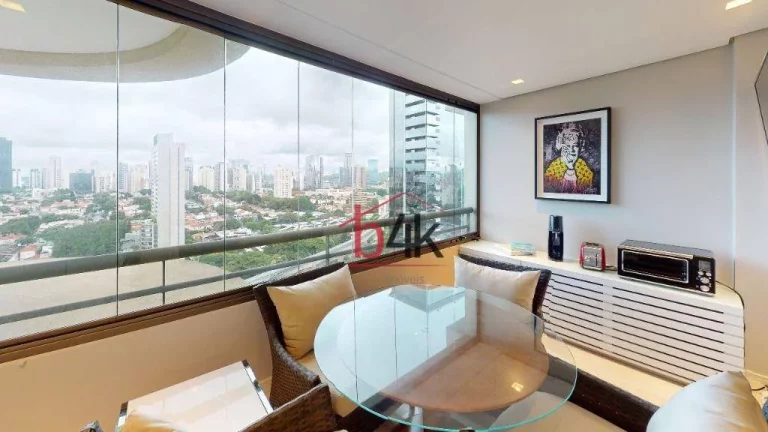 Imagem Apartamento mobiliado com 2 dormitórios para venda ou aluguel no Brooklin