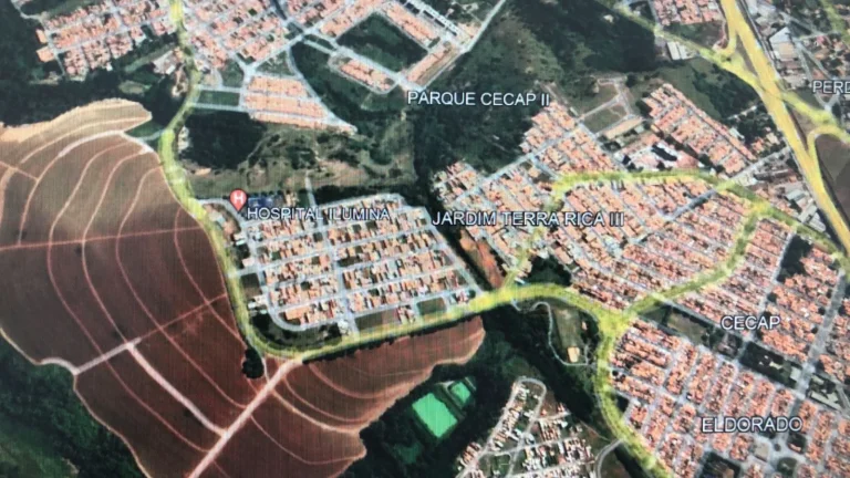 Imagem Área medindo 3.443,94 m² em excelente localização próxima ao bairro Taquaral em Piracicaba.Rua ...