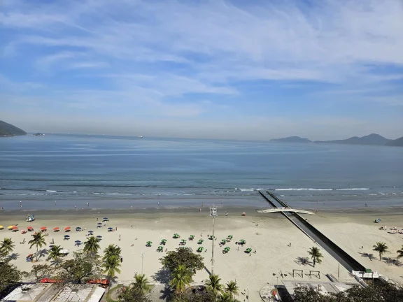 Imagem Apartamento vista mar 130 m² 1 vaga escriturada à venda no Embaré - Santos/SP