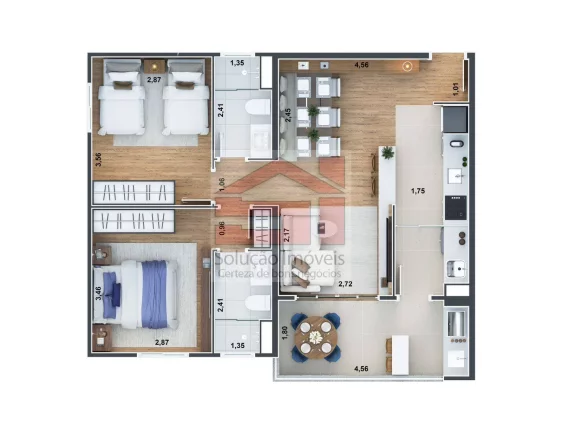 Imagem Apartamento com 2 Quartos à Venda, 71 m² em Vila Resende - Caçapava Imagem Apartamento com 2 Quartos à Venda, 71 m² em Vila Resende - Caçapava