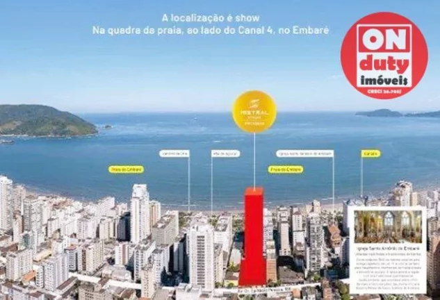Imagem Apartamento com 2 dormitórios à venda, 92 m² a partir R$ 1.943.000 - Embaré - Santos/SP
