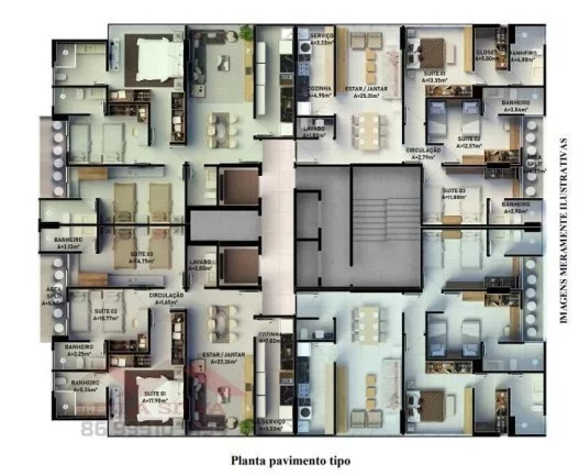 Imagem Apartamento 3 dormitórios para Venda, Jóquei, 3 suítes, 4 banheiros, 2 vagas