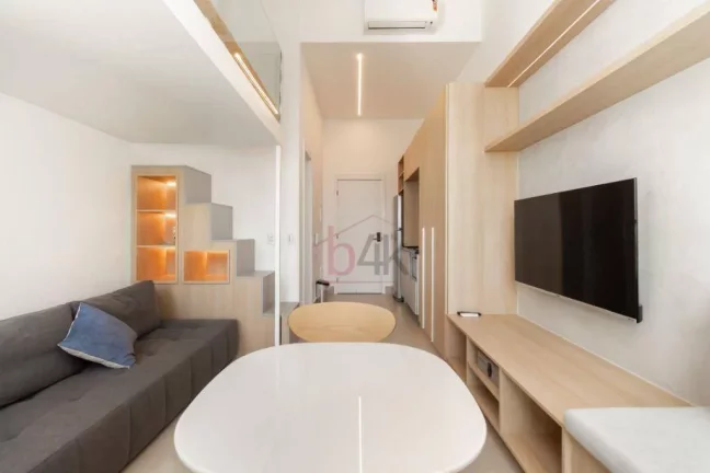 Imagem Studio Novo 29m² com Mezanino Metrô Brooklin (Haus Mitre 370)