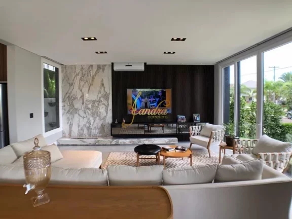 Imagem Sobrado em condomínio fechado mobiliado e decorado piscina aérea com borda infinita