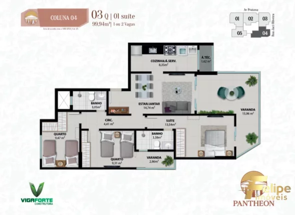 Imagem UM PERFEITO APARTAMENTO DE 3 QUARTOS PARA TODA A FAMÍLIA NA PRAIA DO MORRO / GUARAPARI - ES
