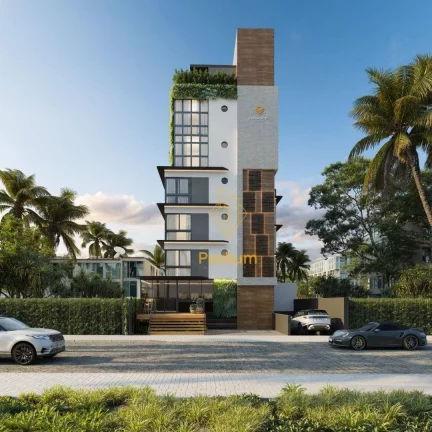 Imagem Flats com varanda / sacada e área de lazer na cobertura a 100m da praia de Cabo Branco- FL0233