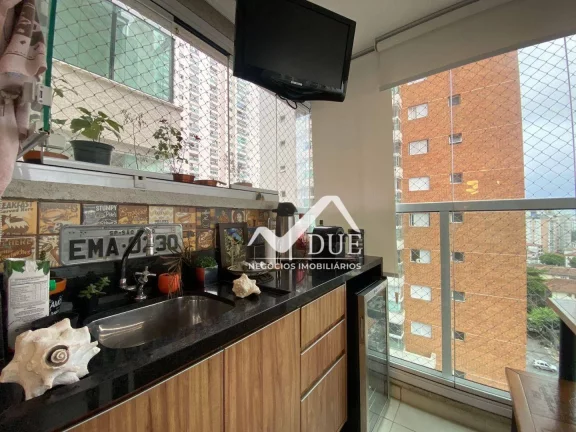 Imagem Apartamento porteira fechada, com 2 dormitórios à venda, 77 m² por R$ 960.000 - Ponta da Praia - Santos/SP