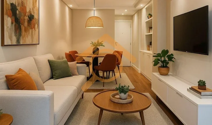 Imagem Apartamento para locação na Vila Isa, São Paulo-SP: 3 quartos, 1 suíte, 2 salas, 2 banheiros, 2 vagas de garagem - 81,00 m²